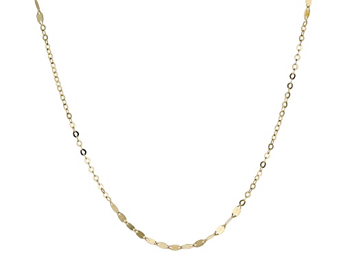 Photo of 10K Yellow Gold Station Designer Chain 24 Inch Necklace - Size 24