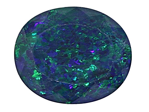 Photo of Opal triplet 12X10mm faceted Oval cabochon with a minimum of 3.00ctw
