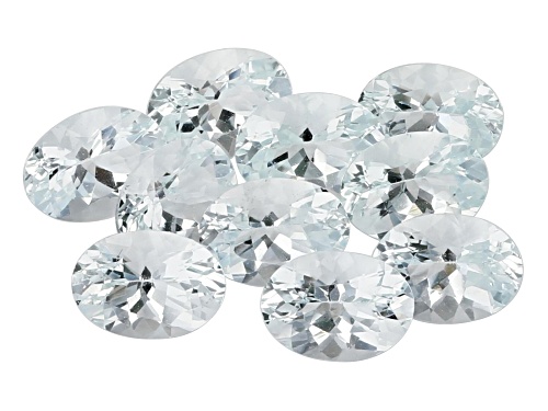 Photo of Aquamarine 7X5mm Oval Facet Set of 10 with a minimum of 6.50ctw
