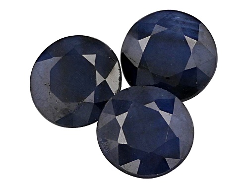 Photo of Blue Sapphire 8.00mm Round Set of 3 with a minimum of 6.00ctw