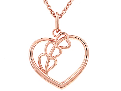 18k Rose Gold Over Copper Pendant with chain