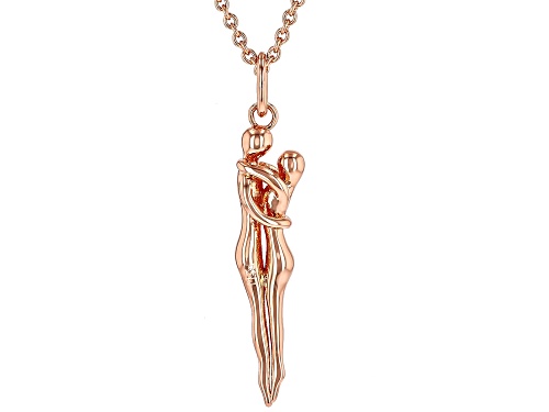 18k Rose Gold Over Copper Pendant with chain