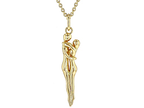 18k Yellow Gold Over Copper Pendant with chain