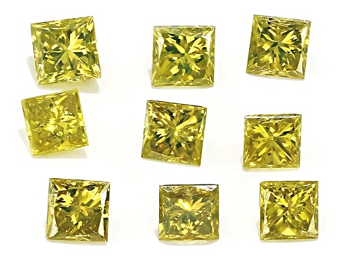 Photo of PARCEL YELLOW DIAMOND SQUARE 2.6 PRINCESS CUT WITH A MINIMUM OF 1 CTW.