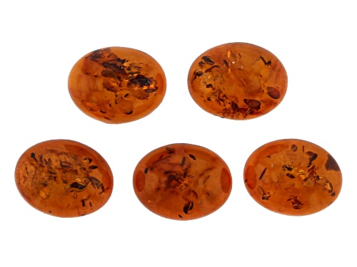 Photo of SET OF AMBER OVAL 9X7 CAB WITH A MINIMUM OF 3.0 CTW.