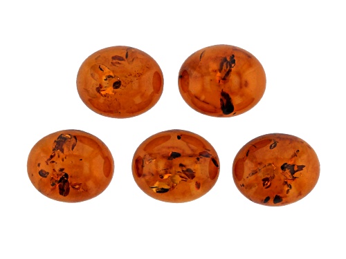 Photo of SET OF AMBER OVAL 11X9 CAB WITH A MINIMUM OF 6.5 CTW.