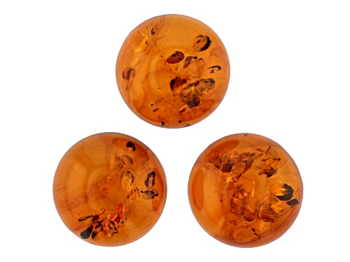 Photo of SET OF AMBER ROUND 15 CAB WITH A MINIMUM OF 13.0 CTW.