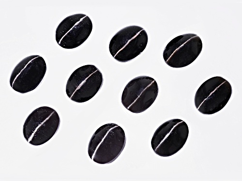 Sillimanite Cat's Eye 8x6mm Oval Cabochon Cut Set of 10 15.80Ctw