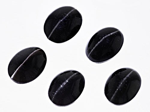 Sillimanite Cat's Eye 9x7mm Oval Cabochon Cut Set of 5 8.30Ctw