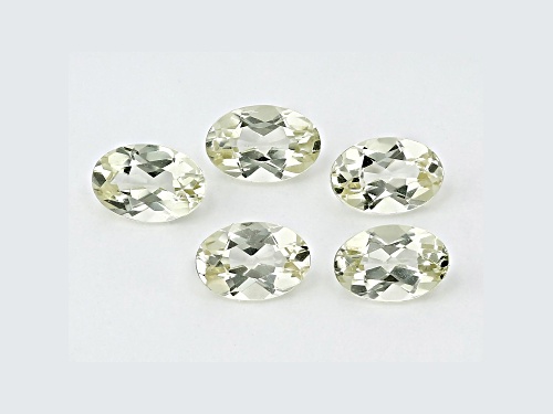 SET OF 5CANARY APATITE OVAL 6X4 WITH MINIMUN OF 2.00 CTW.