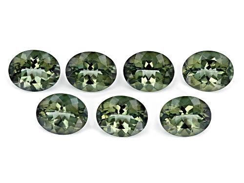 GREEN LABRADORITE OVAL 10X8 FACETS WITH A MINIMUM OF 14.5 CTW.