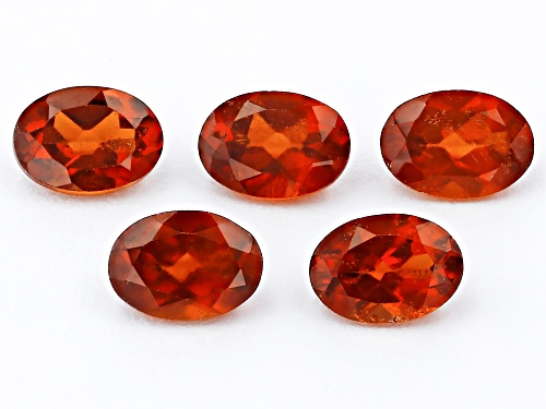Hessonite Garnet Loose Gemstones Set of 5, 4.50 ctw Minimum
