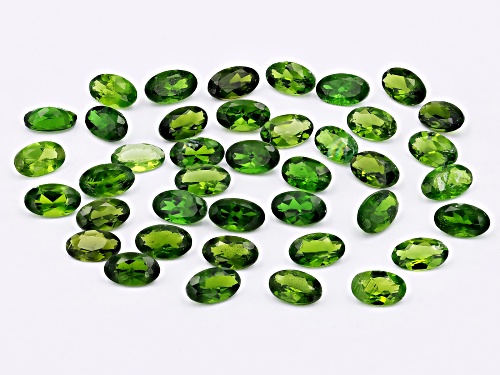 Photo of Chrome Diopside 5x3mm Oval Faceted Cut Gemstone Parcel 10.00Ctw