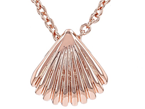 18K Rose Gold Over Brass Pendant with chain