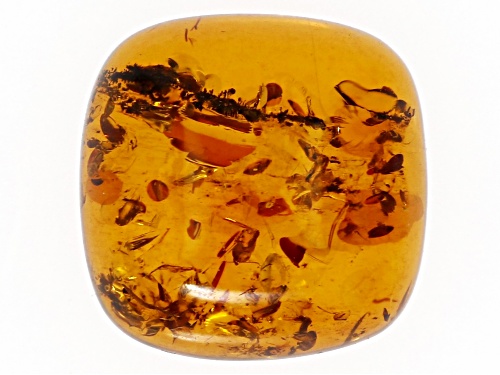 Photo of Amber 10mm Cushion Cabochon Cut Gemstone 1.20Ct