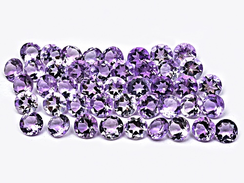 Photo of Purple Amethyst 4X4mm Round Faceted Cut Gemstone Parcel 10.00Ctw