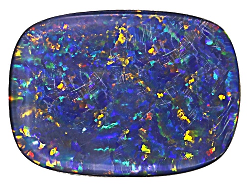 Photo of Multi-Color Australian Opal Triplet 14x10mm Cushion Cabochon Cut Gemstone 4Ct