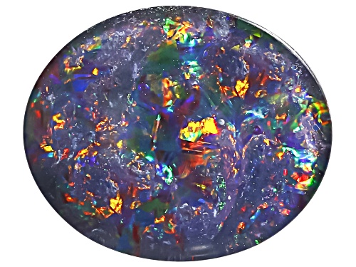 Multi-Color Australian Opal Triplet 12x10mm Oval Cabochon Cut Gemstone 2.50Ct