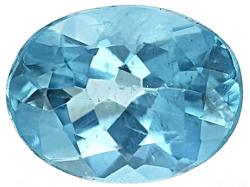 Blue Apatite 8x6mm Oval Faceted Gemstone 1ct