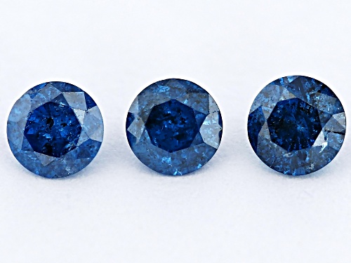 Blue Diamond Loose Gemstones Set Of 3  0.30CTW Minimum