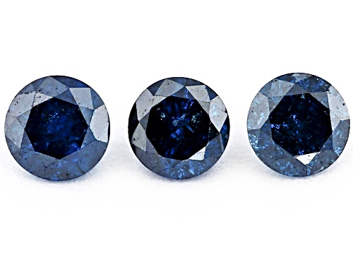 Blue Diamond Loose Gemstones Set Of 3  0.35CTW Minimum