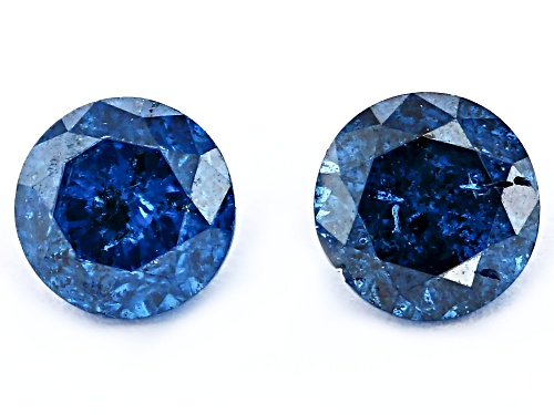 Photo of Blue Diamond Loose Gemstones Match Pair  0.3CTW Minimum