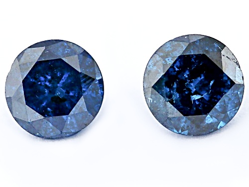 Photo of Blue Diamond Loose Gemstones Match Pair  0.40CTW Minimum