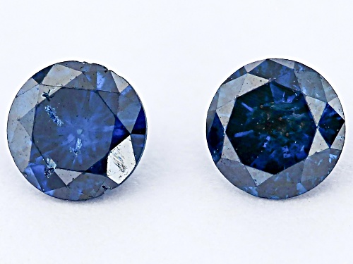 Blue Diamond Match Pair Loose Gemstone  0.4 CTW Minimum