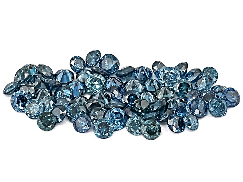Photo of Blue Diamond 1.10mm-1.25mm Round Full Cut Gemstone Parcel 0.50Ctw