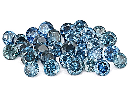 Photo of Blue Diamond 1.30mm Round Full Cut Gemstone Parcel 0.30Ctw