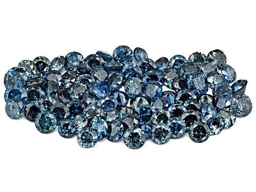 Photo of Blue Diamond 1.40mm-1.60mm Round Full Cut Gemstone Parcel 1.00Ctw