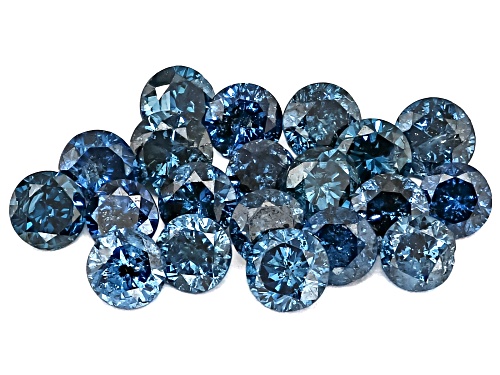 Photo of Blue Diamond 1.90mm-2mm Round Full Cut Gemstone Parcel 0.50Ctw