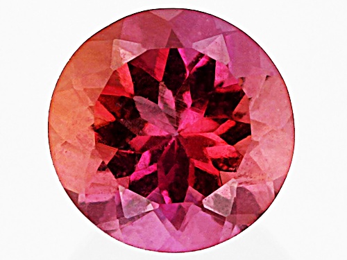 Photo of Red Lab Created Bixbite 5mm Round Faceted Cut Gemstone 0.35ct