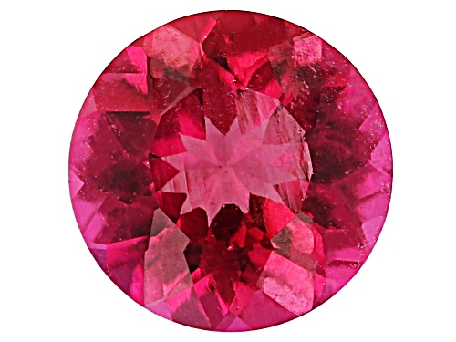 Photo of Red Lab Created Bixbite 6mm Round Faceted Cut Gemstone 0.50ct