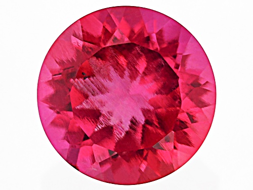 Photo of Red Lab Created Bixbite 8.5mm Round Faceted Cut Gemstone 1.75ct