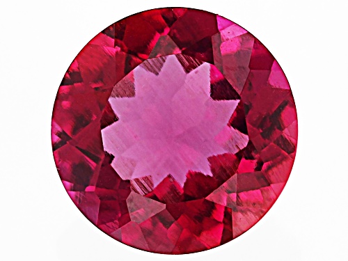 Photo of Red Lab Created Bixbite 8.5mm Round Faceted Cut Gemstone 2ct