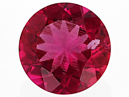 Photo of Red Lab Created Bixbite 8.5mm Round Faceted Cut Gemstone 2ct