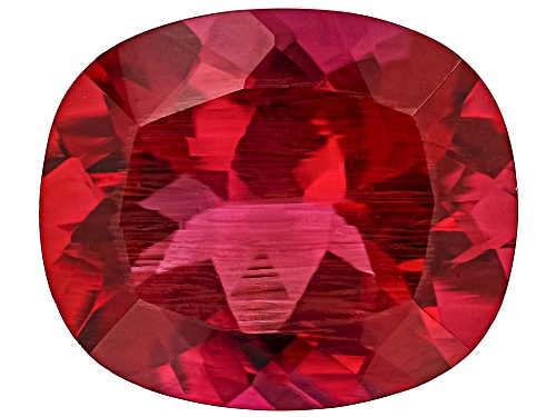 Red Lab Created Bixbite 12x10mm Cushion Faceted Cut Gemstone 3.50ct