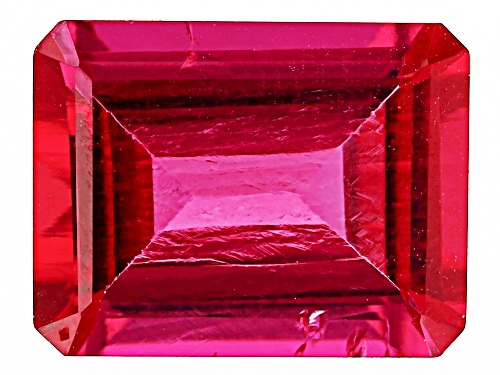 Photo of Red Lab Created Bixbite 9x7mm Octagon Faceted Cut Gemstone 2ct