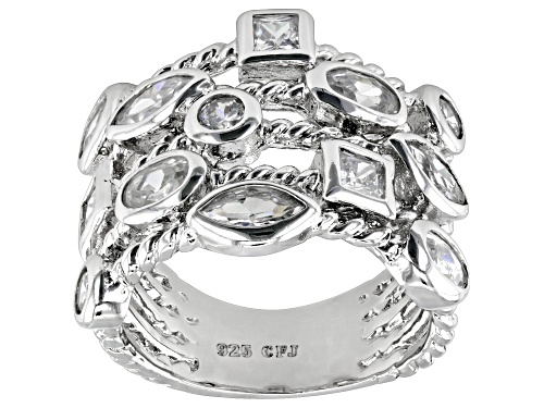 Bella Luce ® 4.10ctw Rhodium Over Sterling Silver Ring - Size 7