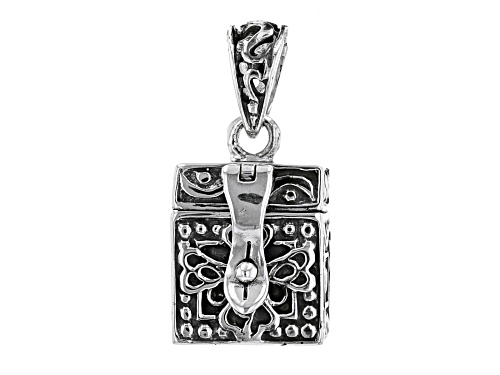 Bella Luce® 0.60ctw Rhodium Over Sterling Silver Prayer Box Pendant With Chain (0.30ctw DEW)