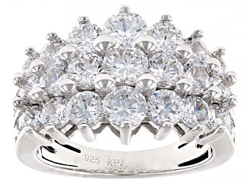 Photo of Bella Luce ® 5.85ctw Diamond Simulant Rhodium Over Sterling Silver Ring (3.27ctw Dew) - Size 5