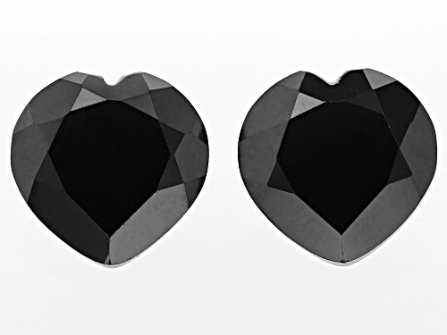 Photo of Black Spinel 12mm Heart Matched Pair,12.25ctw