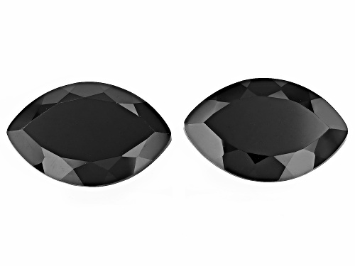 Black Spinel 30x20mm Marquise Matched Pair,70ctw