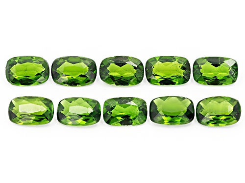 Chrome Diopside Set of 10 Loose Gemstone 4.25ctw minimum