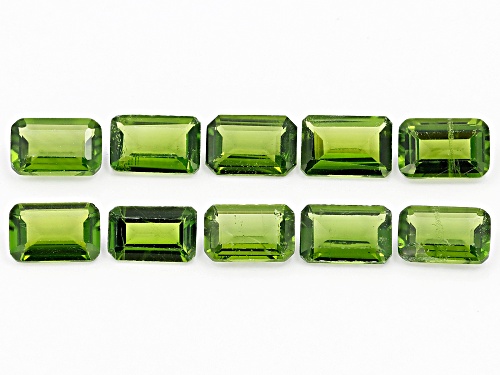 Chrome Diopside Loose Gemstone Set of 10, 5ctw Minimum