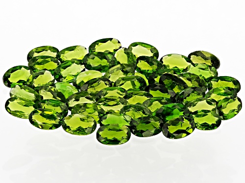 Photo of Green Chrome Diopside 5x3mm Oval Faceted Cut Gemstones Parcel 10CTW