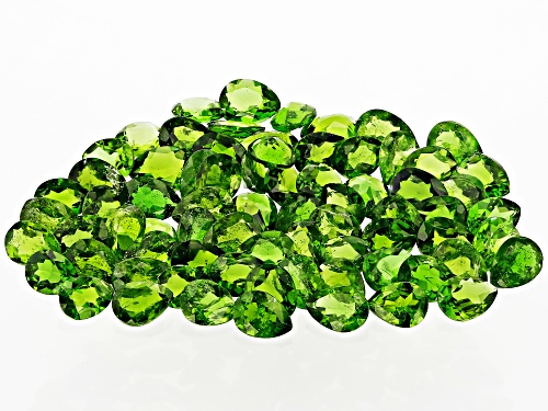 Photo of Green Chrome Diopside 4x3mm Pear Faceted Cut Gemstones Parcel 10CTW