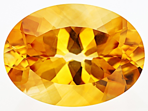 Yellow Citrine 22x16mm Oval Faceted cut Gemstone 17ct