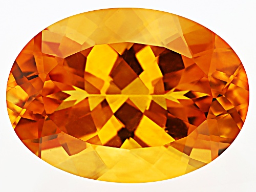 Yellow Citrine 22x16mm Oval Faceted cut Gemstone 17ct